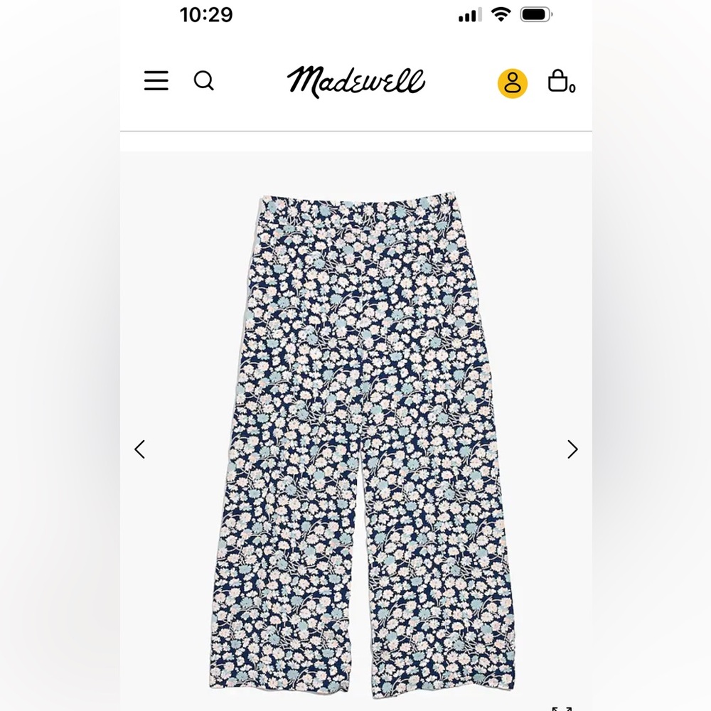 Madewell Hudson pull-on crop pant in French floral